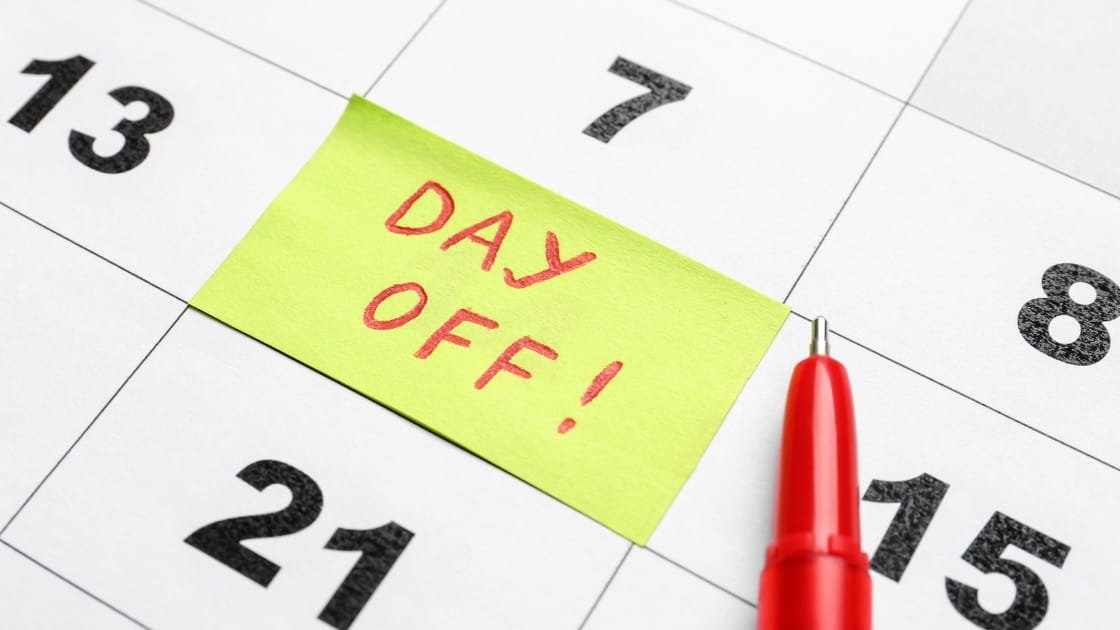 Extra breaks or days off
