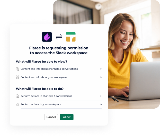 Flaree offers full Slack integration.